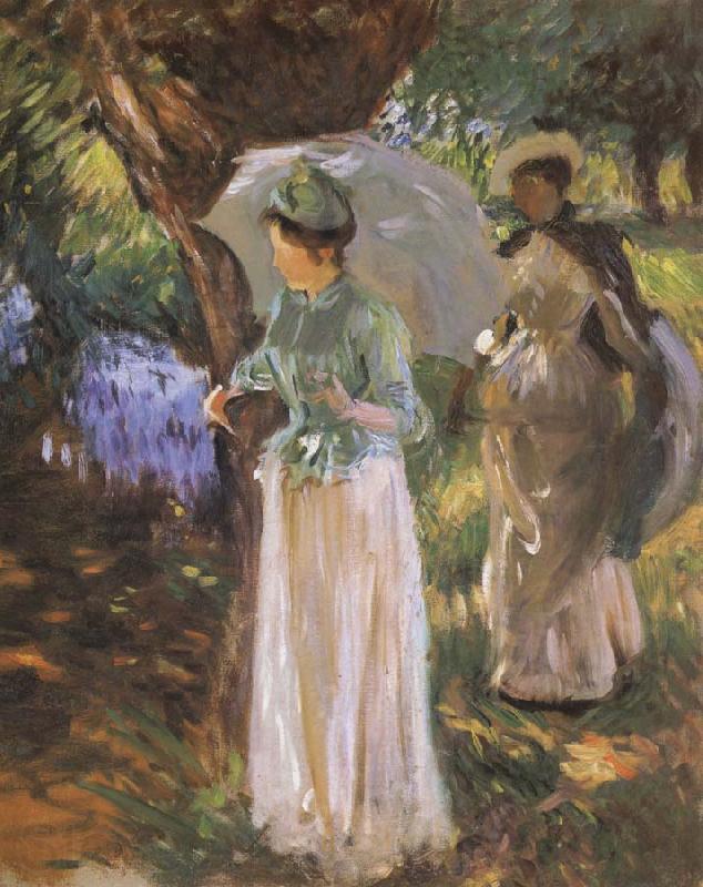 John Singer Sargent Two Girl with Parasols at Fladbury France oil painting art